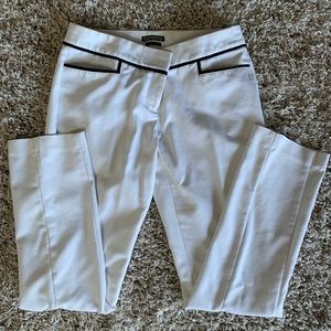 Skinny white slacks